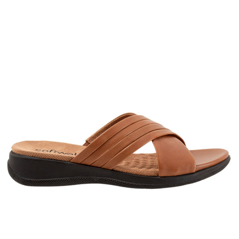 Softwalk Tillman 5.0 S2321-215 Womens Brown Extra Wide Slides Sandals Shoes