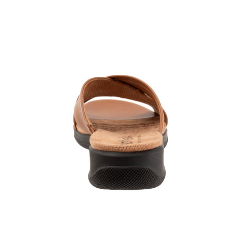 Softwalk Tillman 5.0 S2321-215 Womens Brown Leather Slides Sandals Shoes