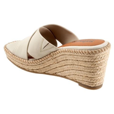 Softwalk Hastings S2324-131 Womens Beige Wide Leather Wedges Sandals Shoes