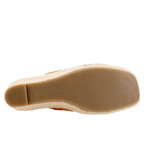 Softwalk Hastings S2324-258 Womens Brown Suede Slip On Wedges Sandals Shoes