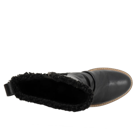 Softwalk Warner S2371-001 Womens Black Narrow Leather Casual Dress Boots