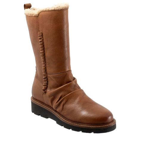 Softwalk Warner S2371-215 Womens Brown Wide Leather Casual Dress Boots