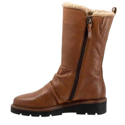 Softwalk Warner S2371-215 Womens Brown Leather Casual Dress Boots