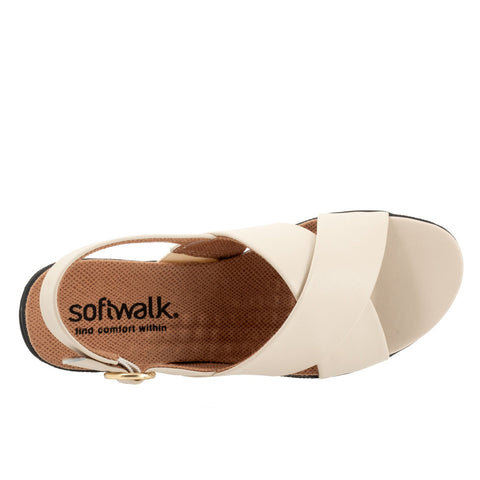 Softwalk Tillman Sling S2417-108 Womens Beige Wide Slingback Sandals Shoes