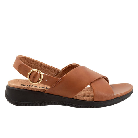 Softwalk Tillman Sling S2417-215 Womens Brown Narrow Slingback Sandals Shoes