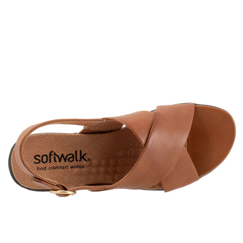 Softwalk Tillman Sling S2417-215 Womens Brown Slingback Sandals Shoes