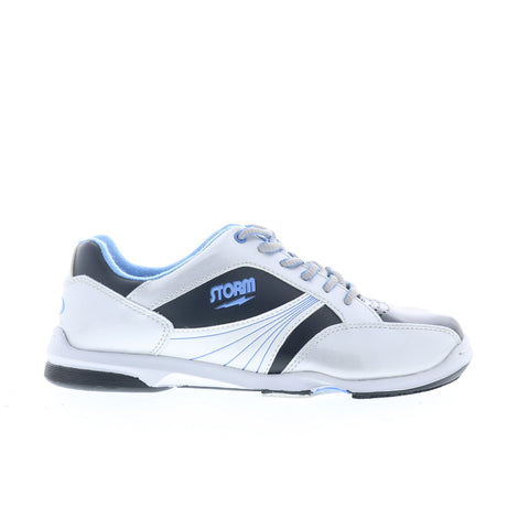 Dexter S500-3 Womens White Leather Lace Up Athletic Bowling Shoes