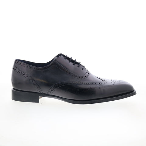 Di Bianco SB105 Mens Black Oxfords & Lace Ups Wingtip & Brogue Shoes