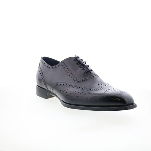 Di Bianco SB105 Mens Black Oxfords & Lace Ups Wingtip & Brogue Shoes