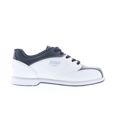 Dexter SB15001-4 Womens White Leather Lace Up Athletic Bowling Shoes
