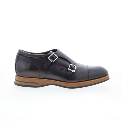 Di Bianco SB209 Mens Brown Leather Loafers & Slip Ons Casual Shoes