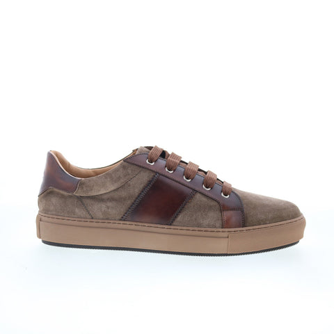 Di Bianco SB222 Mens Brown Suede Lace Up Lifestyle Sneakers Shoes