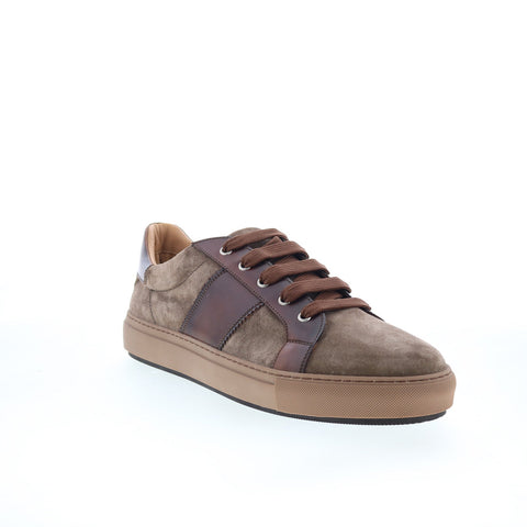 Di Bianco SB222 Mens Brown Suede Lace Up Lifestyle Sneakers Shoes