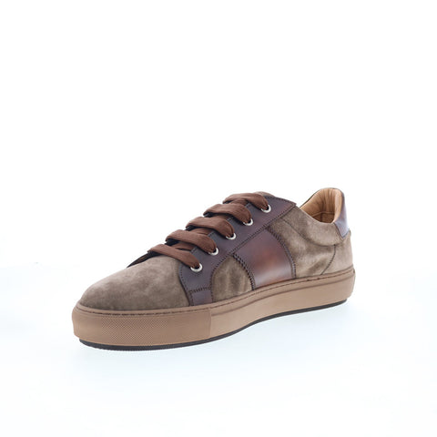 Di Bianco SB222 Mens Brown Suede Lace Up Lifestyle Sneakers Shoes