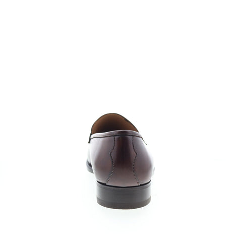 Di Bianco SB226 Mens Brown Leather Slip On Loafers & Slip Ons Penny Shoes