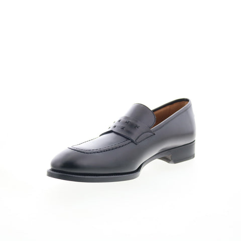Di Bianco SB226 Mens Black Leather Slip On Loafers & Slip Ons Casual Shoes