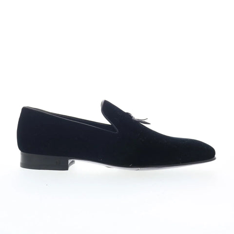 Di Bianco Trevi SB251 Mens Black Suede Loafers & Slip Ons Casual Shoes