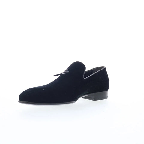 Di Bianco Trevi SB251 Mens Black Suede Loafers & Slip Ons Casual Shoes