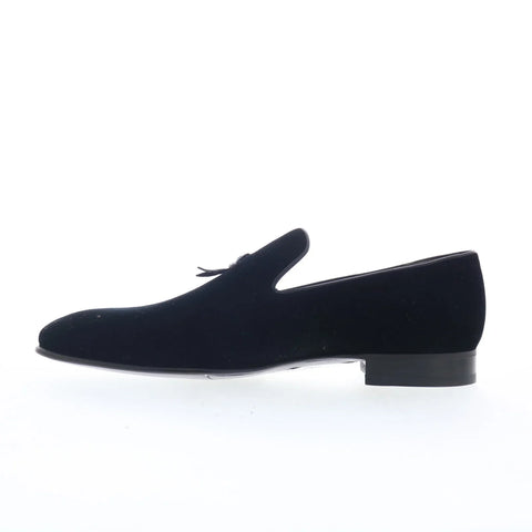 Di Bianco Trevi SB251 Mens Black Suede Loafers & Slip Ons Casual Shoes