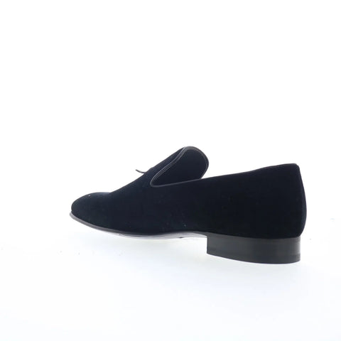Di Bianco Trevi SB251 Mens Black Suede Loafers & Slip Ons Casual Shoes