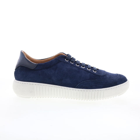 Di Bianco SB300 Mens Blue Suede Lace Up Lifestyle Sneakers Shoes