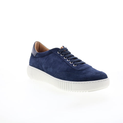 Di Bianco SB300 Mens Blue Suede Lace Up Lifestyle Sneakers Shoes