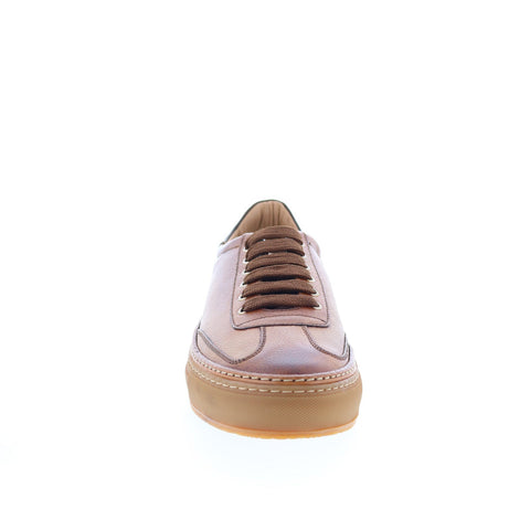 Di Bianco SB300 Mens Brown Leather Lace Up Lifestyle Sneakers Shoes