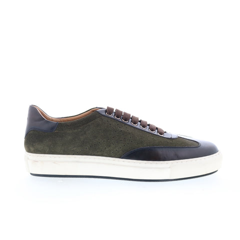 Di Bianco SB306 Mens Green Suede Lace Up Lifestyle Sneakers Shoes