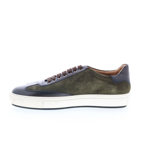 Di Bianco SB306 Mens Green Suede Lace Up Lifestyle Sneakers Shoes