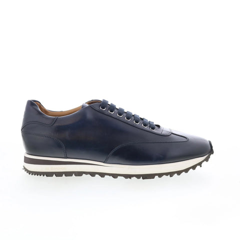 Di Bianco SB307 Mens Blue Leather Lace Up Lifestyle Sneakers Shoes