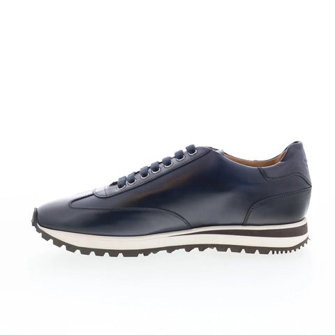 Di Bianco SB307 Mens Blue Leather Lace Up Lifestyle Sneakers Shoes