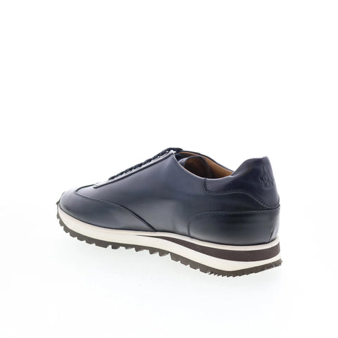 Di Bianco SB307 Mens Blue Leather Lace Up Lifestyle Sneakers Shoes
