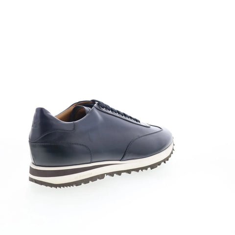 Di Bianco SB307 Mens Blue Leather Lace Up Lifestyle Sneakers Shoes