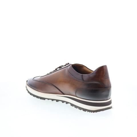 Di Bianco SB307 Mens Brown Leather Lace Up Lifestyle Sneakers Shoes