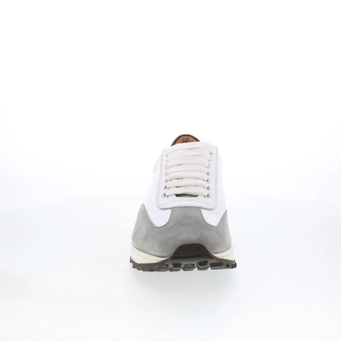 Di Bianco SB307 Mens White Leather Lace Up Lifestyle Sneakers Shoes
