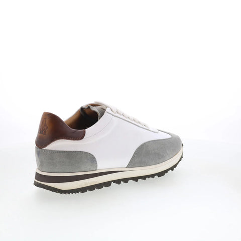 Di Bianco SB307 Mens White Leather Lace Up Lifestyle Sneakers Shoes