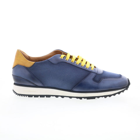 Di Bianco SB308 Trieste Mens Blue Leather Lace Up Lifestyle Sneakers Shoes