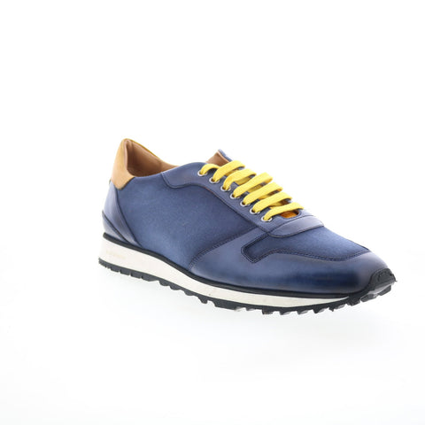 Di Bianco SB308 Trieste Mens Blue Leather Lace Up Lifestyle Sneakers Shoes