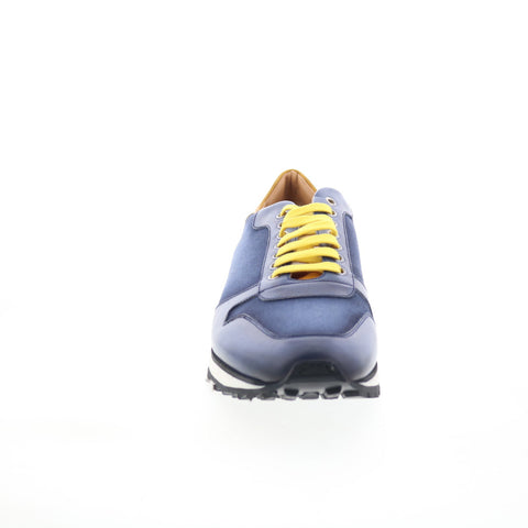 Di Bianco SB308 Trieste Mens Blue Leather Lace Up Lifestyle Sneakers Shoes