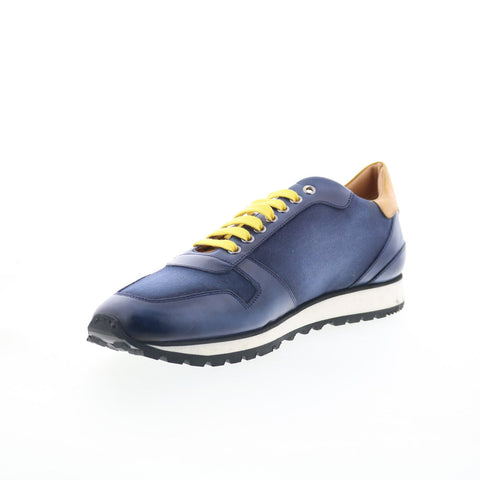 Di Bianco SB308 Trieste Mens Blue Leather Lace Up Lifestyle Sneakers Shoes