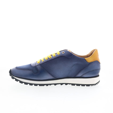 Di Bianco SB308 Mens Blue Leather Lace Up Lifestyle Sneakers Shoes