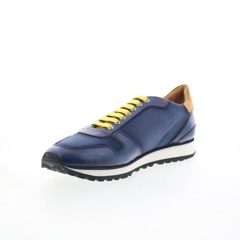 Di Bianco SB308 Mens Blue Leather Lace Up Lifestyle Sneakers Shoes