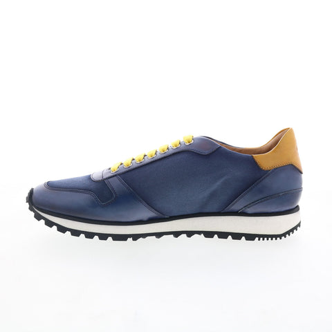 Di Bianco SB308 Mens Blue Leather Lace Up Lifestyle Sneakers Shoes