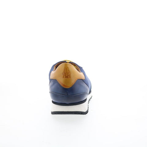 Di Bianco SB308 Mens Blue Leather Lace Up Lifestyle Sneakers Shoes