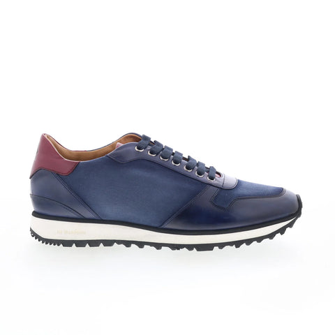 Di Bianco SB308 Mens Blue Leather Lace Up Lifestyle Sneakers Shoes
