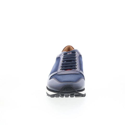 Di Bianco SB308 Mens Blue Leather Lace Up Lifestyle Sneakers Shoes
