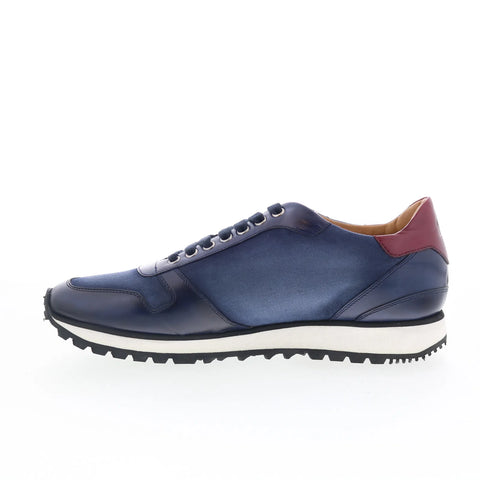 Di Bianco SB308 Mens Blue Leather Lace Up Lifestyle Sneakers Shoes