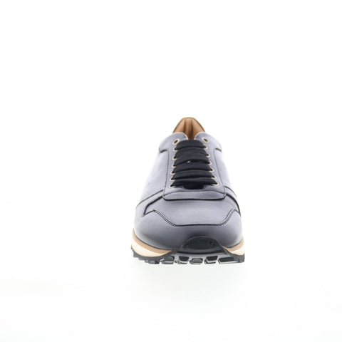 Di Bianco SB308 Mens Black Leather Lace Up Lifestyle Sneakers Shoes