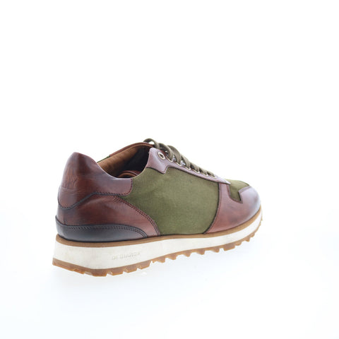 Di Bianco SB308 Mens Green Leather Lace Up Lifestyle Sneakers Shoes