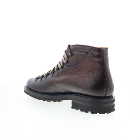 Di Bianco SB621 Mens Brown Leather Lace Up Casual Dress Boots